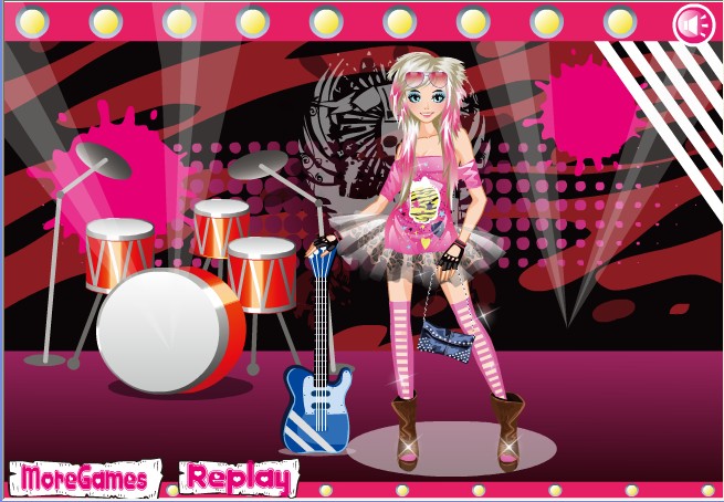 Cool emo girl dressup